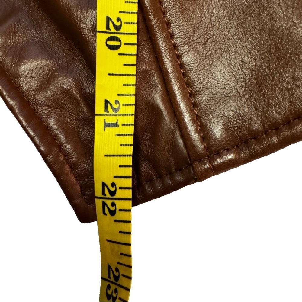 G.I.L.I. Leather Jacket with Zipper Details Size 4 British Tan NWT - Picture 14 of 16
